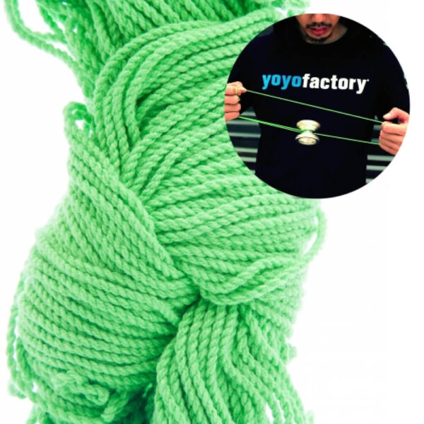 YoYo žaislo virvelė, žalios spalvos išpakuota